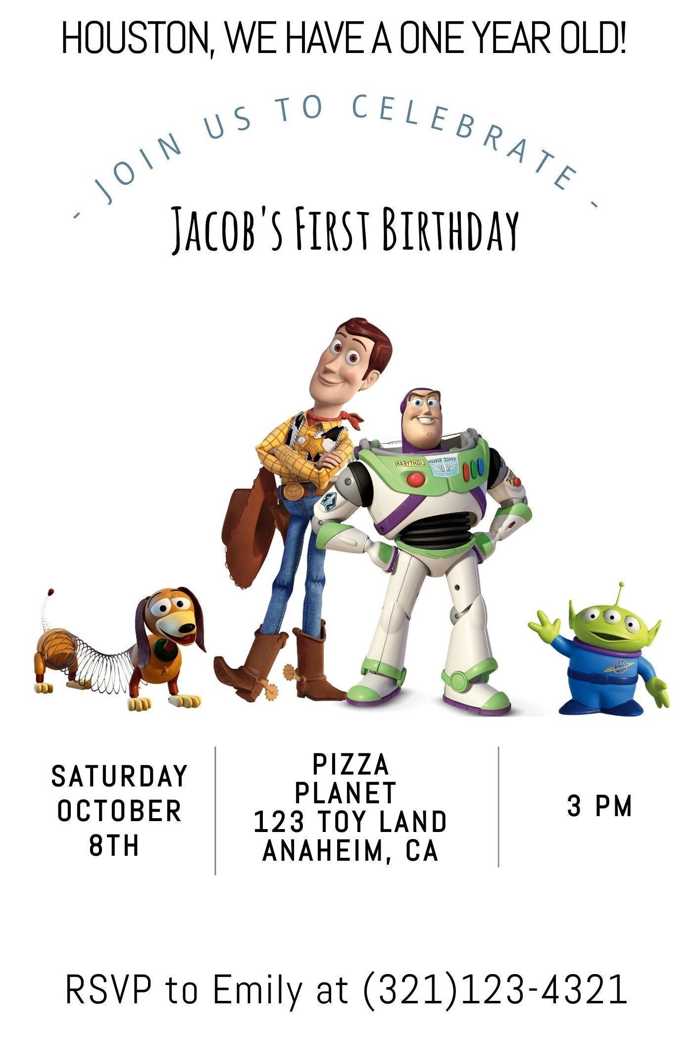 Toy Story Birthday Invitation Etsy