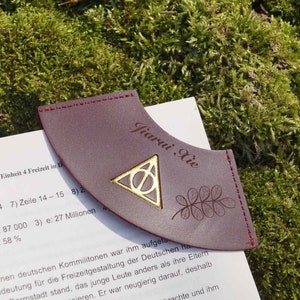 Harry Potter Personalisiertes Lesezeichen mit Namen, Handgefertigte personalisierte PU Leder Seite Ecke Lesezeichen -  Leder Geschenk