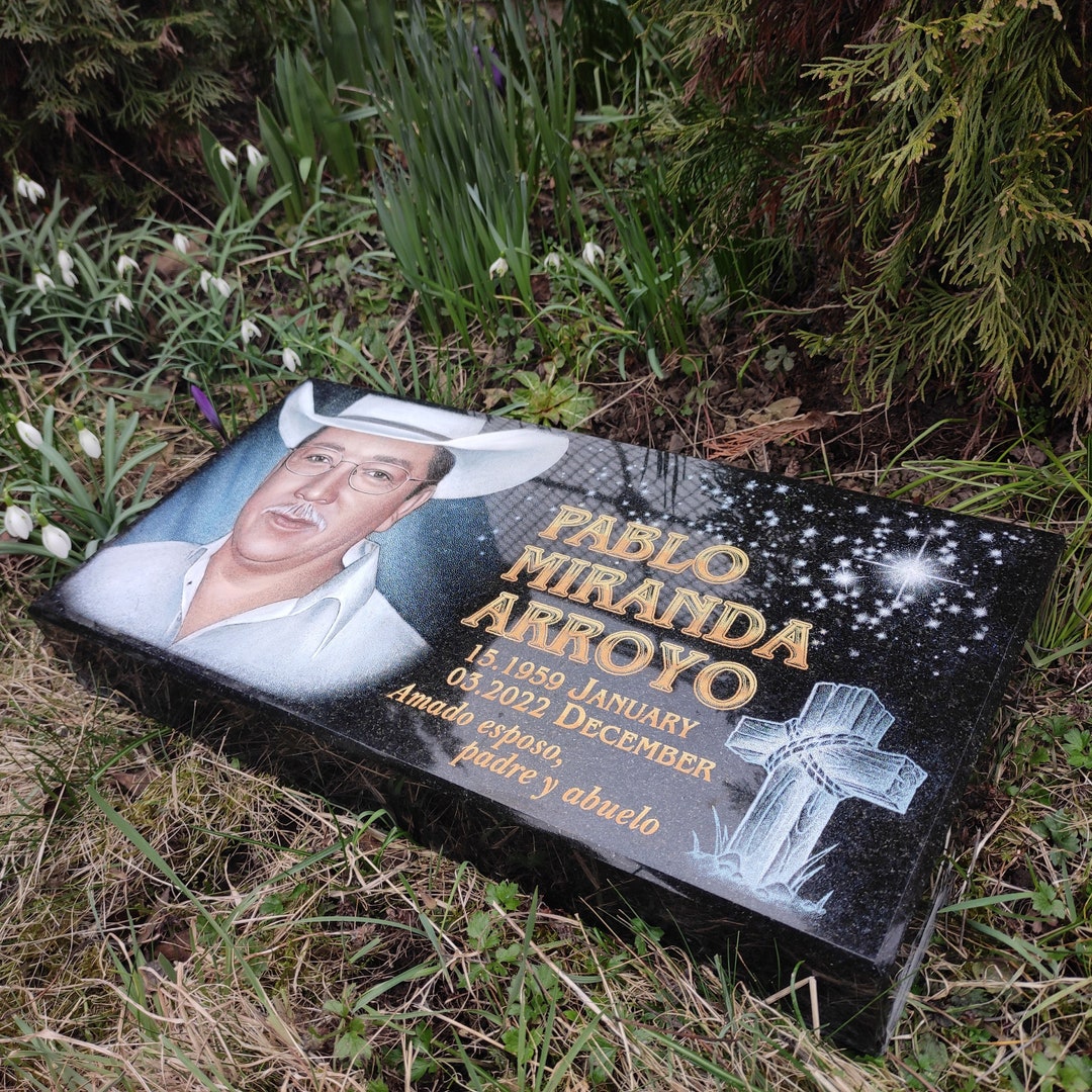 24x12x3, Headstone for Dad, Granite, Memorial, Headstone, Grave Marker