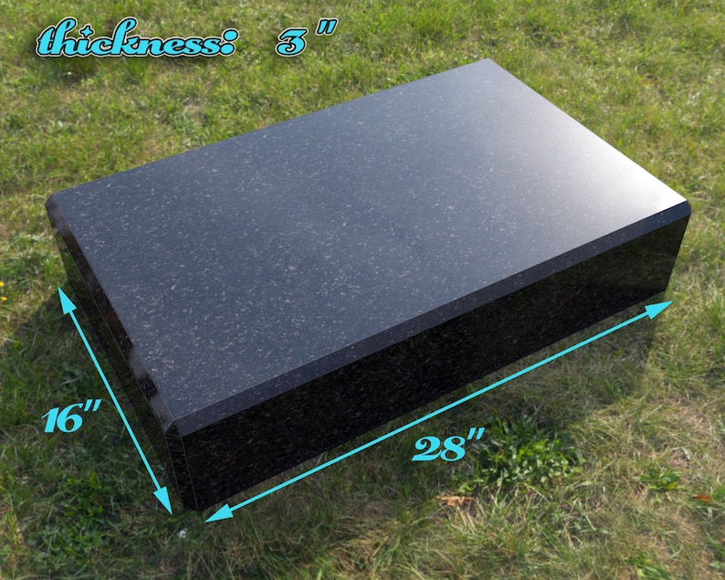 28x16x3, Headstone for Dad, Granite, Memorial, Headstone, Grave Marker