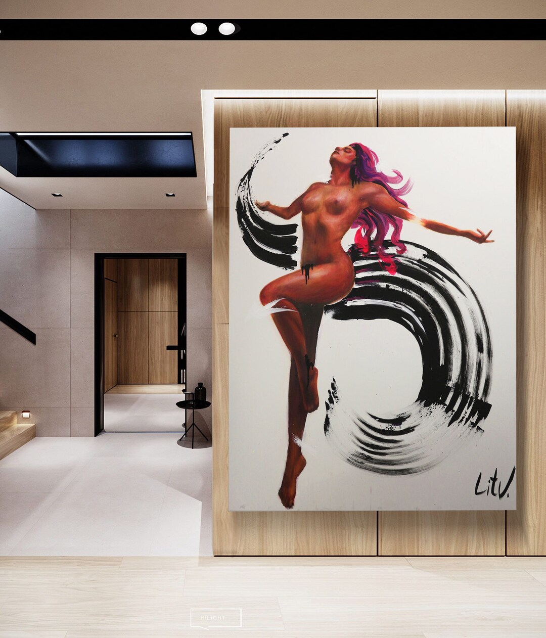Сry From the Heart Empowered Women, Nude Female Oil Abstract Art