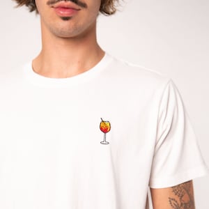 スプレー |刺繍入りメンズオーガニックコットンTシャツ