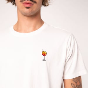 Spray Embroidered men's organic cotton t-shirt image 1