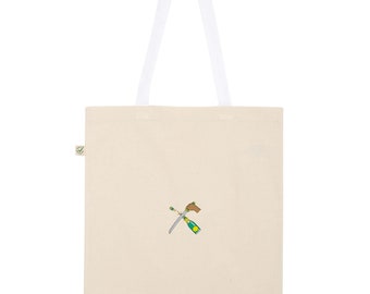 champagne saber | Embroidered organic cotton bag