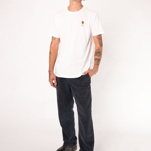 Spray Embroidered men's organic cotton t-shirt image 3