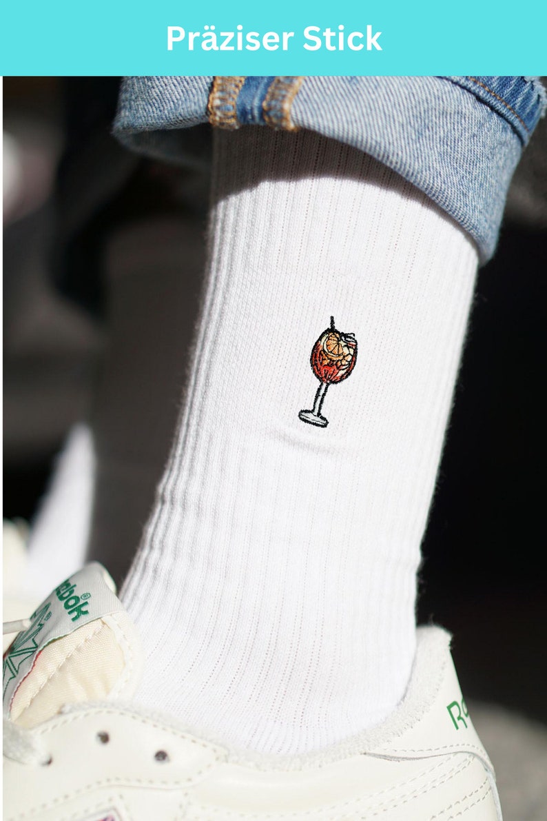 Spray Embroidered organic cotton socks image 2