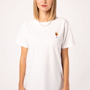 Spritz Besticktes Frauen Oversized Bio Baumwoll T-Shirt Bild 2