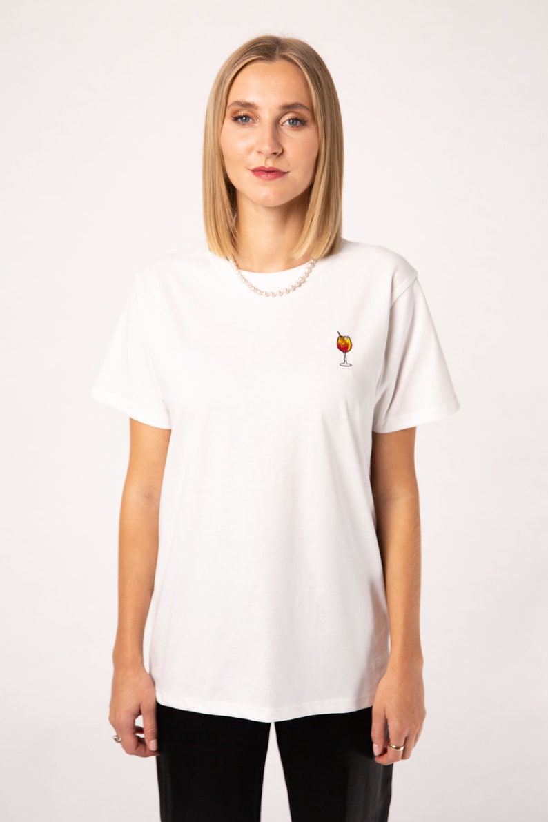 Splash Embroidered women's oversized organic cotton t-shirt image 2