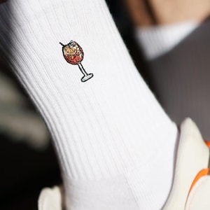 Spray Embroidered organic cotton socks image 4