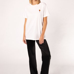 Splash Embroidered women's oversized organic cotton t-shirt image 3