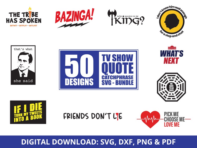 50 SVG TV Show Sayings, Catchphrases and Quotes From Your Favorite