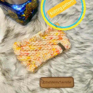 Cozy Knitted Headband Pattern - Stylish Earwarmer for Adults - Swirl Pop Headband Knitting Pattern - Super Bulky Headband Pattern - PDF File