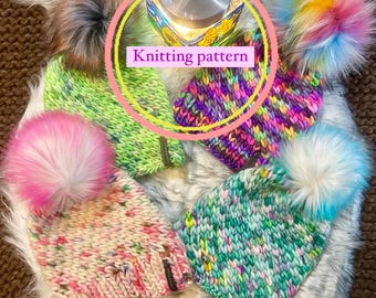 Espresso Bean Beanie Knitting Pattern: Super Bulky Knit Cap (PDF)