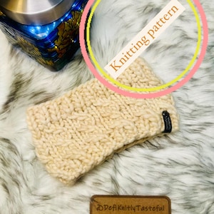 Cozy Knitted Headband Pattern - Stylish Earwarmer for Adults - Headband Knitting Pattern - Lean on Me Headband pattern - Headband Pattern