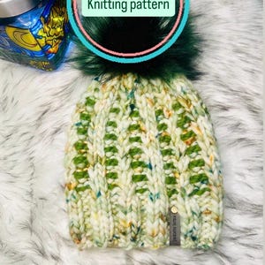 Patrón de tejido de gorro con hilo supergrueso (descarga en PDF) - Gorro Pick N Mix