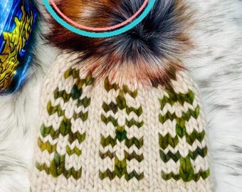 Decimus Beanie Knitting Pattern: Adult Colorwork, Super Bulky (PDF Download)