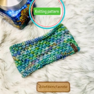 Super Bulky Headband Knitting Pattern: Espresso Bean Left Twist (PDF Pattern)