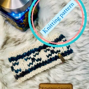 Adult Color Work Headband Pattern - PDF Download for Super Bulky Designs - Decimus Headband Pattern - Knitting Pattern - Headband Pattern