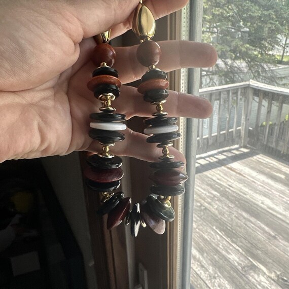 Native American Vintage BOHO Style Wood Bead 24 inch Necklace View 4