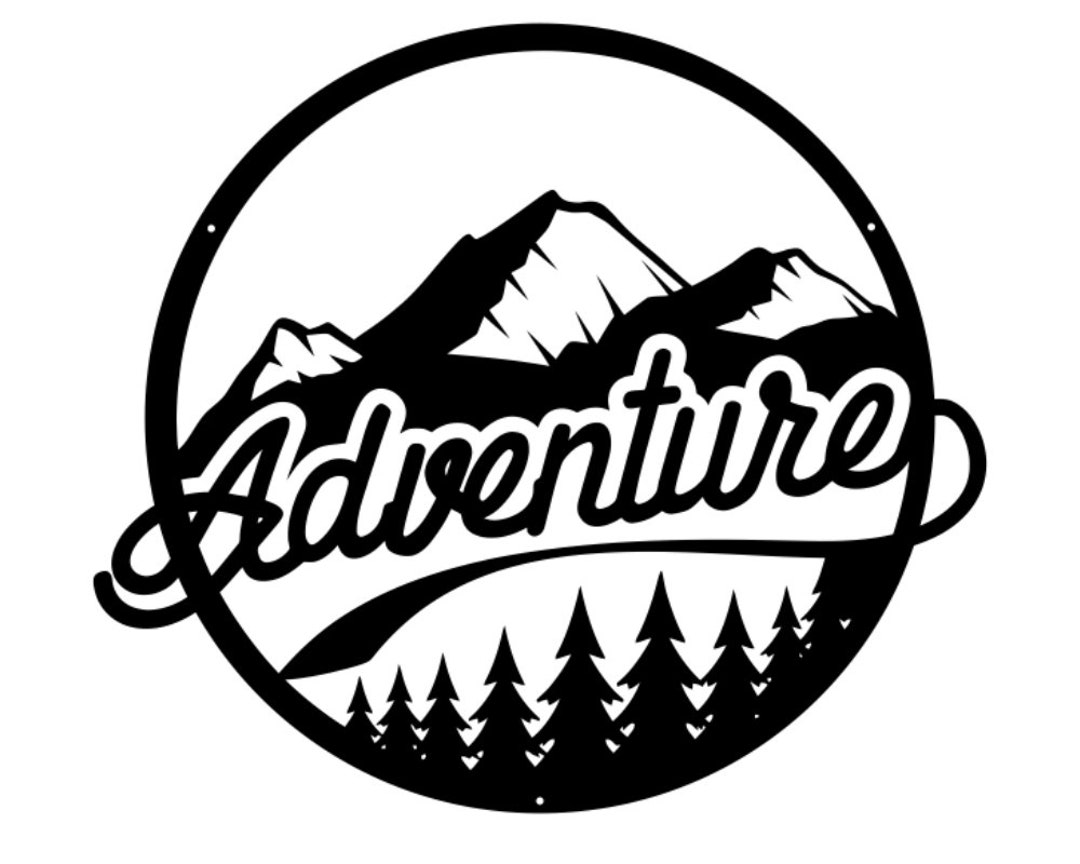 Adventure Metal Wall Art, Mountain Wall Art, Bedroom Wall Decor, Forest