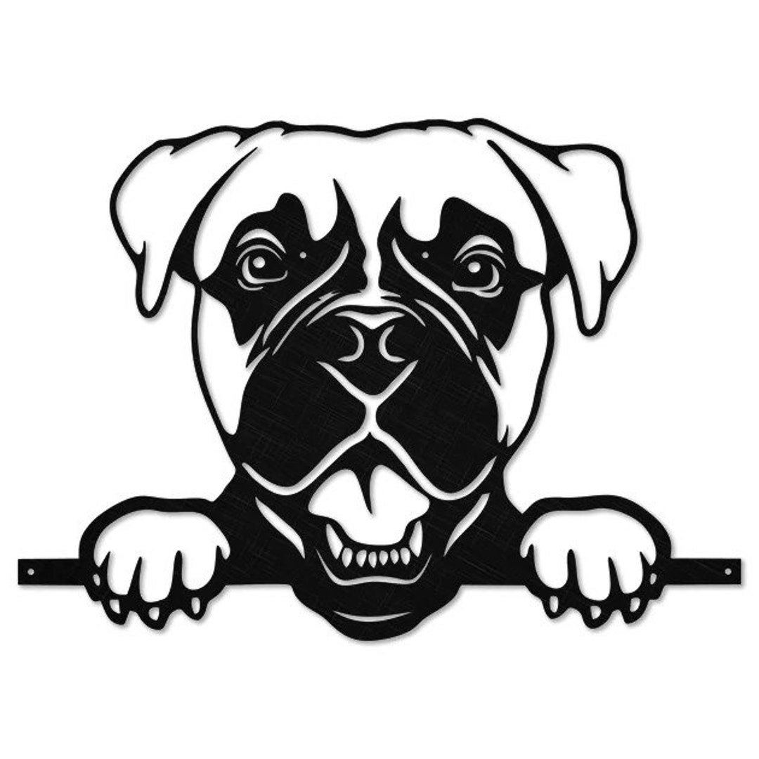 Boxer Dog Garden Art Sculpture Metal Garden Sculpture Metal Etsy