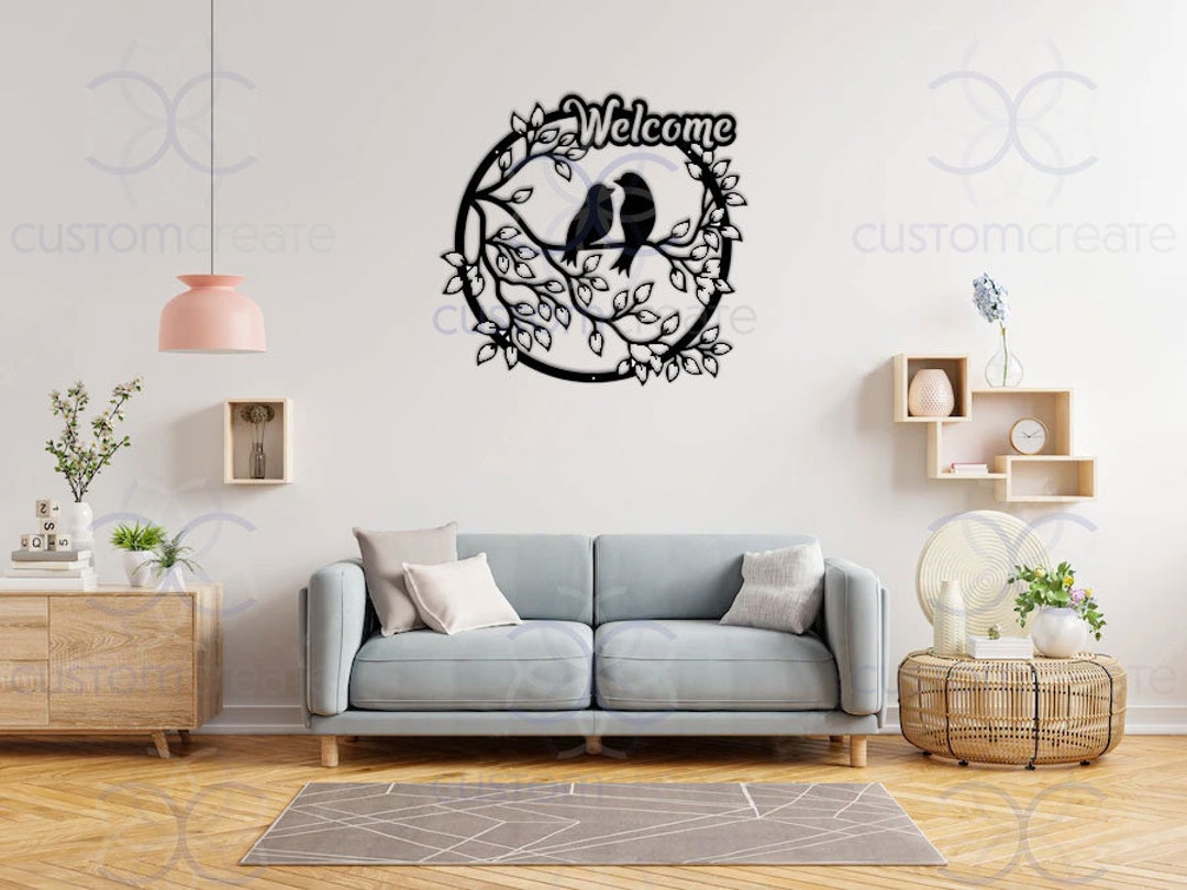 Birds on Branch Metal Wall Art, Wall Art for Bird Lover Gift, Nature ...