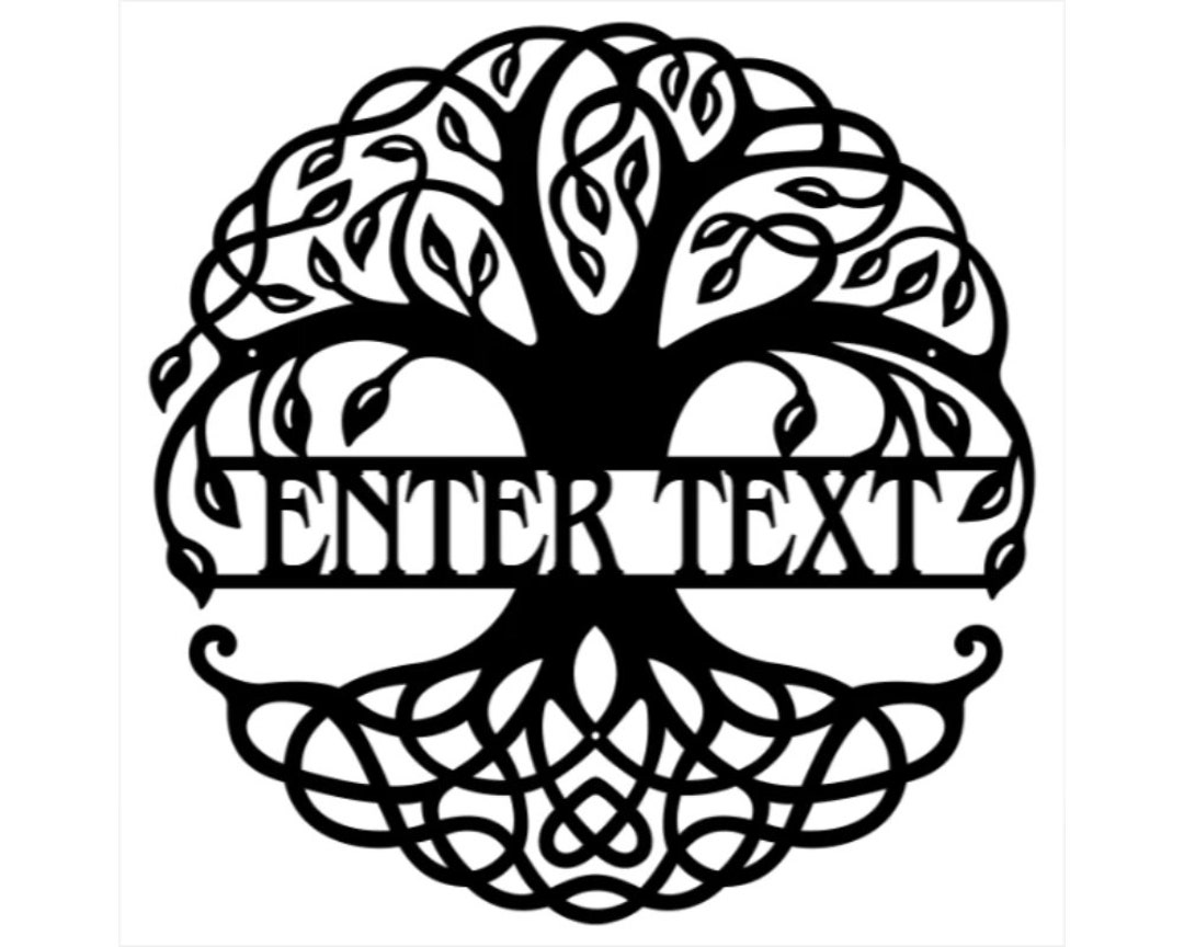 Custom Tree of Life Metal Wall Art, Personalized Metal Wall Decor, Custom Family Last Name