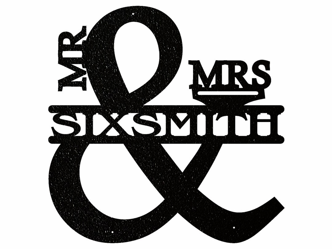 Custom Mr. and Mrs. Sign | Wedding Sign Metal Wall Art | Family Name ...