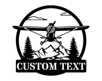 Airplane Sign | Custom Metal Sign | Personalized Sign Airplane Wall Art | Custom Name Sign | Metal Name Sign | Laser Cut Metal Sign