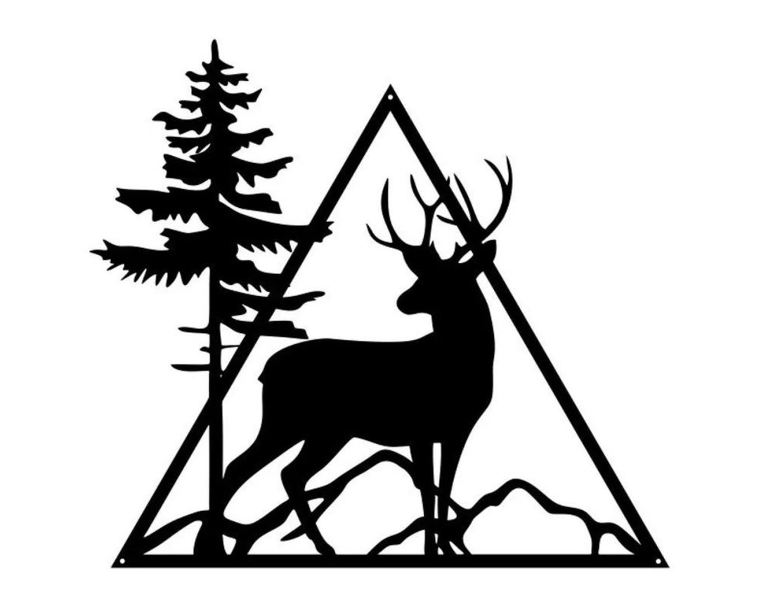 Deer Metal Wall Art Nature View Wall Art Above Bed Decor Etsy Canada