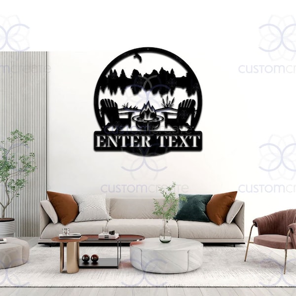 Fire Pit Name Sign Etsy