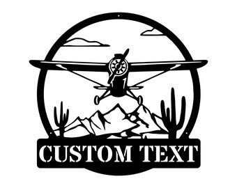 Custom Name Sign | Airplane Wall Art | Personalized Sign | Custom Metal Wall Decor | Metal Airplane Decor | Airplane Gifts