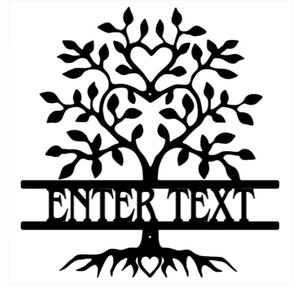 Personalized Heart Tree of Life Metal Wall Art, Metal heart wall decor, Garden Wall Art, Wall Hangings, Housewarming Gift, Love Gift