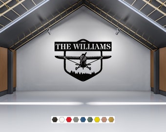 Custom Airplane Metal Sign | Personalized Sign Airplane Wall Art | Modern Wall Art | Airplane Wall Decor | Metal Sign Airplane Gift