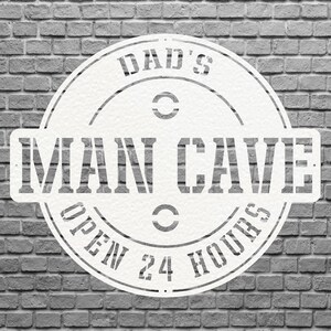 Dad’s Man Cave Good Times Good Friends - Gift For Dad, Grandpa - Personalized Metal Sign