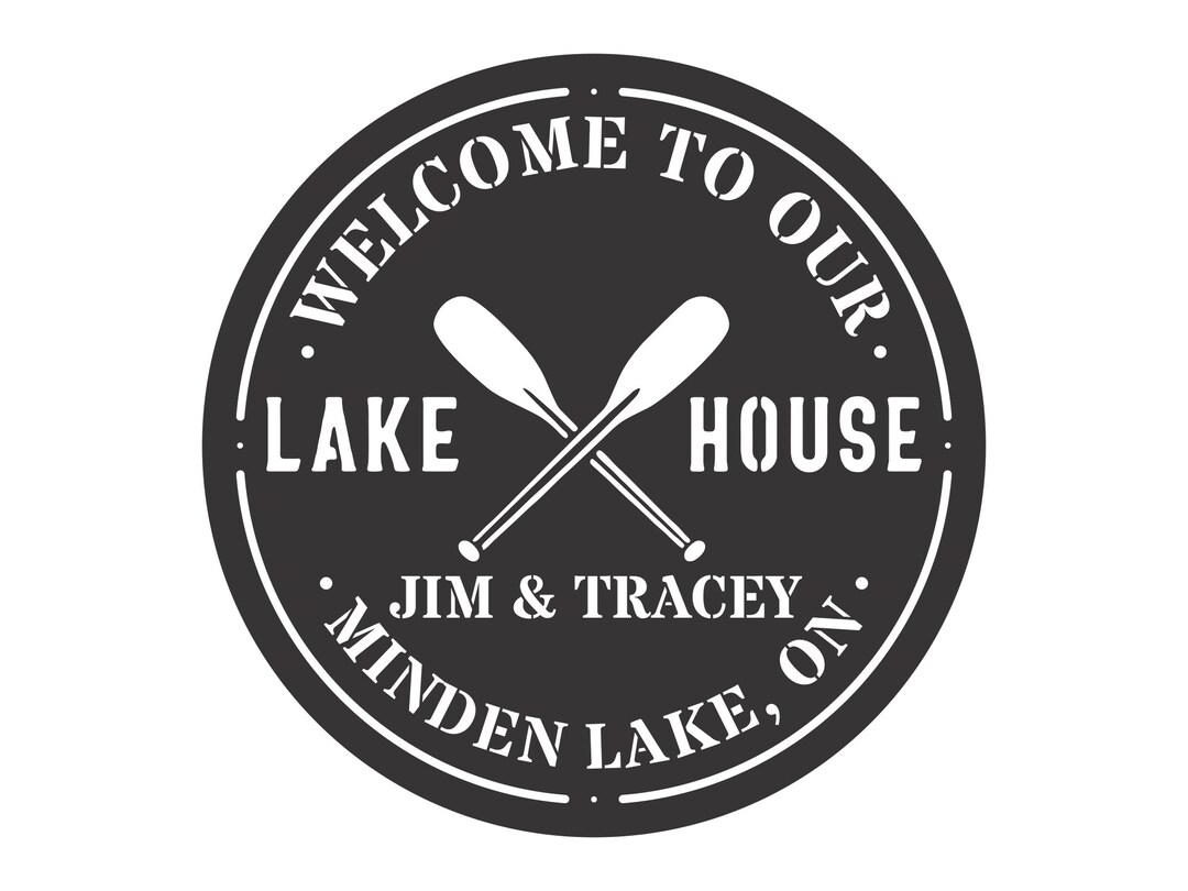 Personalized Lake House Wall Art Custom Name Metal Wall Art Rustic Home