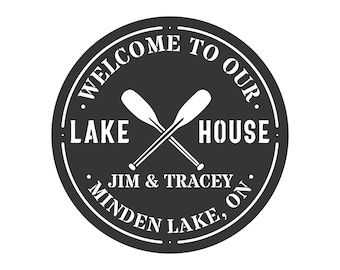 Personalized Lake House Wall Art | Custom Name Metal Wall Art | Rustic Home Decor | Cabin Wall Hanging | Lake House Sign