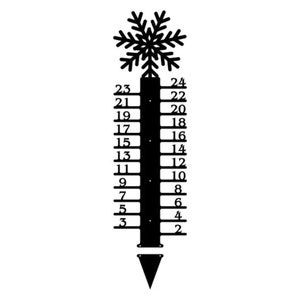 Snowflake Snow Gauge Metal Sign Ruler, Snow Tracker, Snow Depth Measuring Gauge, Snow Meter Metal Artwork, Measuring Instrument