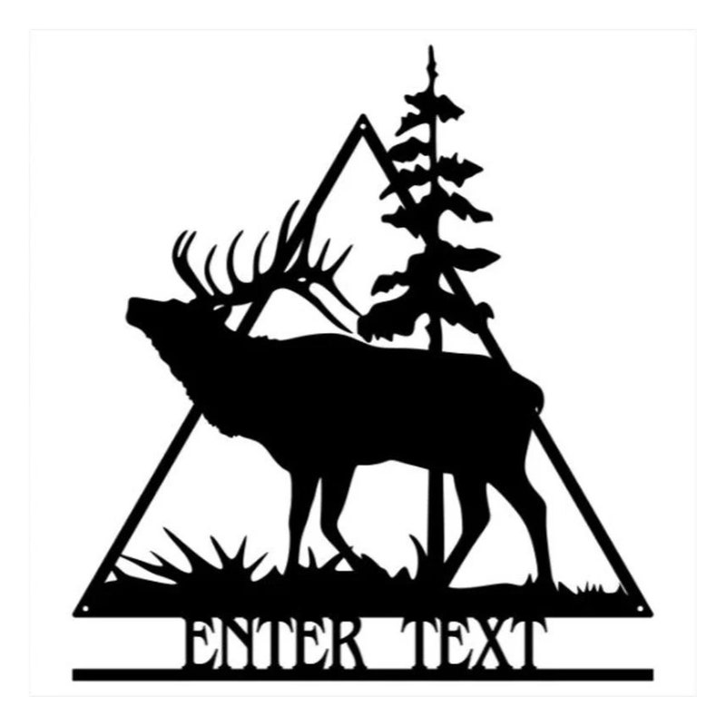 Metal Elk Sign - Etsy