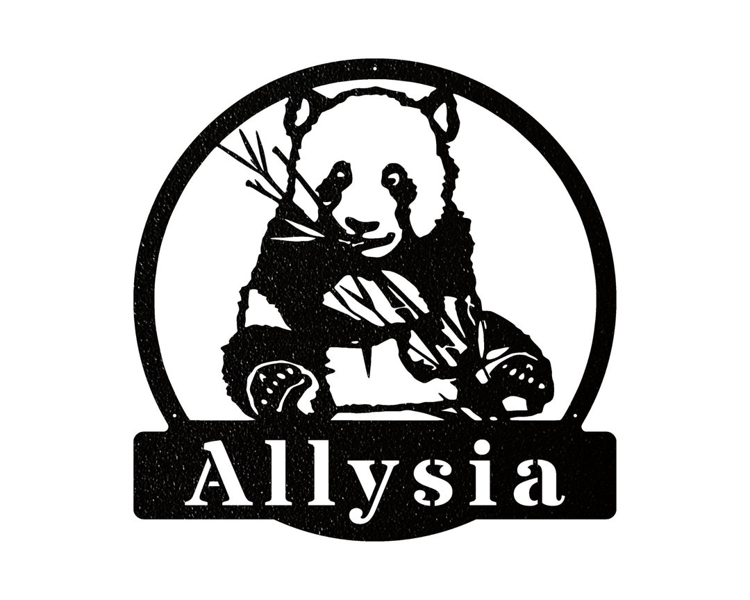 Panda Wall Art, Metal Animal Wall Art, Metal Wall Hangings, Metal