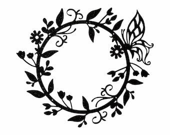 Garden Flower Metal Wall Art, Round Flower Wall Art for Garden, Flower Metal Wall Decor, Living Room Decor, Housewarming Gift
