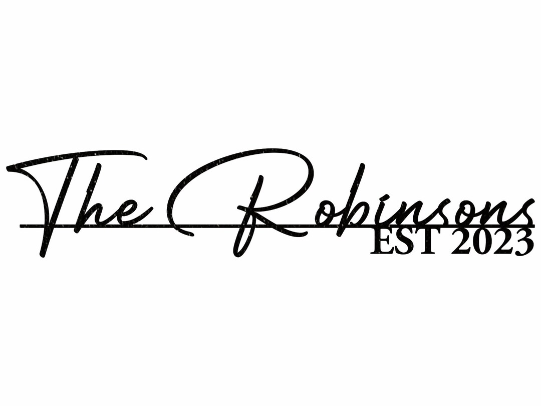 Family Name Sign Custom Laser Cut Metal Sign Outdoor Name Etsy