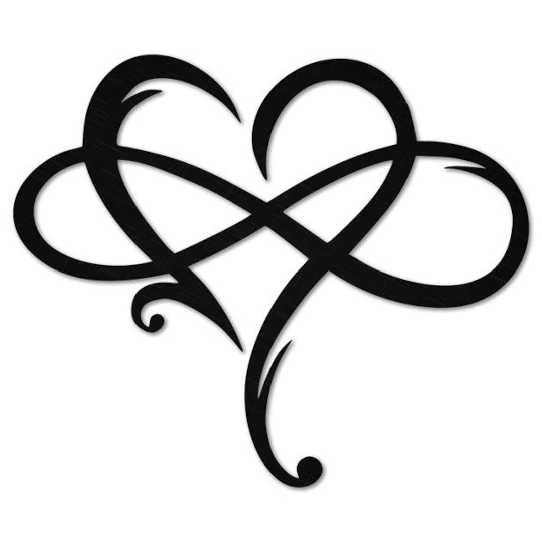 Eternal Love Metal Wall Decor, Metal Heart and Infinity Wall Art, Personalized Metal Decor, Love