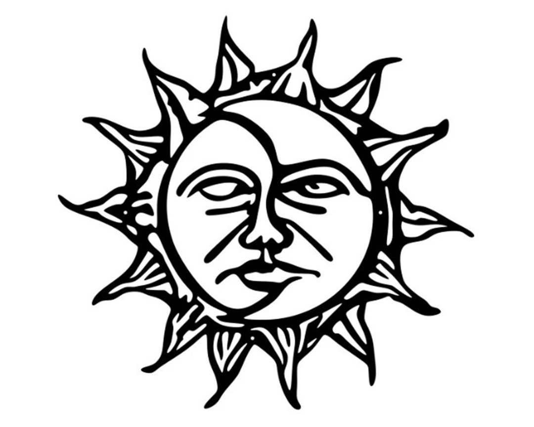 Sun Moon Metal Wall Decor Sun and Moon Wall Hanging Gift Modern Wall