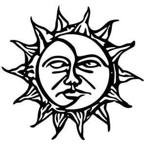 Sun Moon Metal Wall Decor | Sun And Moon Wall Hanging Gift | Modern Wall Art Metal Sign | Metal Wall Art | Housewarming Gift