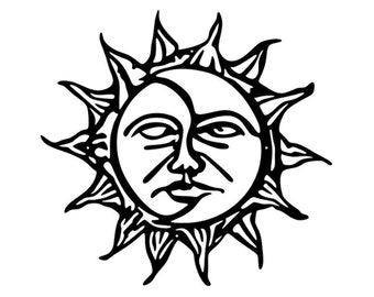 Sun Moon Metal Wall Decor | Sun And Moon Wall Hanging Gift | Modern Wall Art Metal Sign | Metal Wall Art | Housewarming Gift