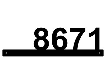 Horizontal Number Address Metal Wall Art, Metal House Number Sign, Modern Art Decor Address Sign , New Home Gift, Address Plaque