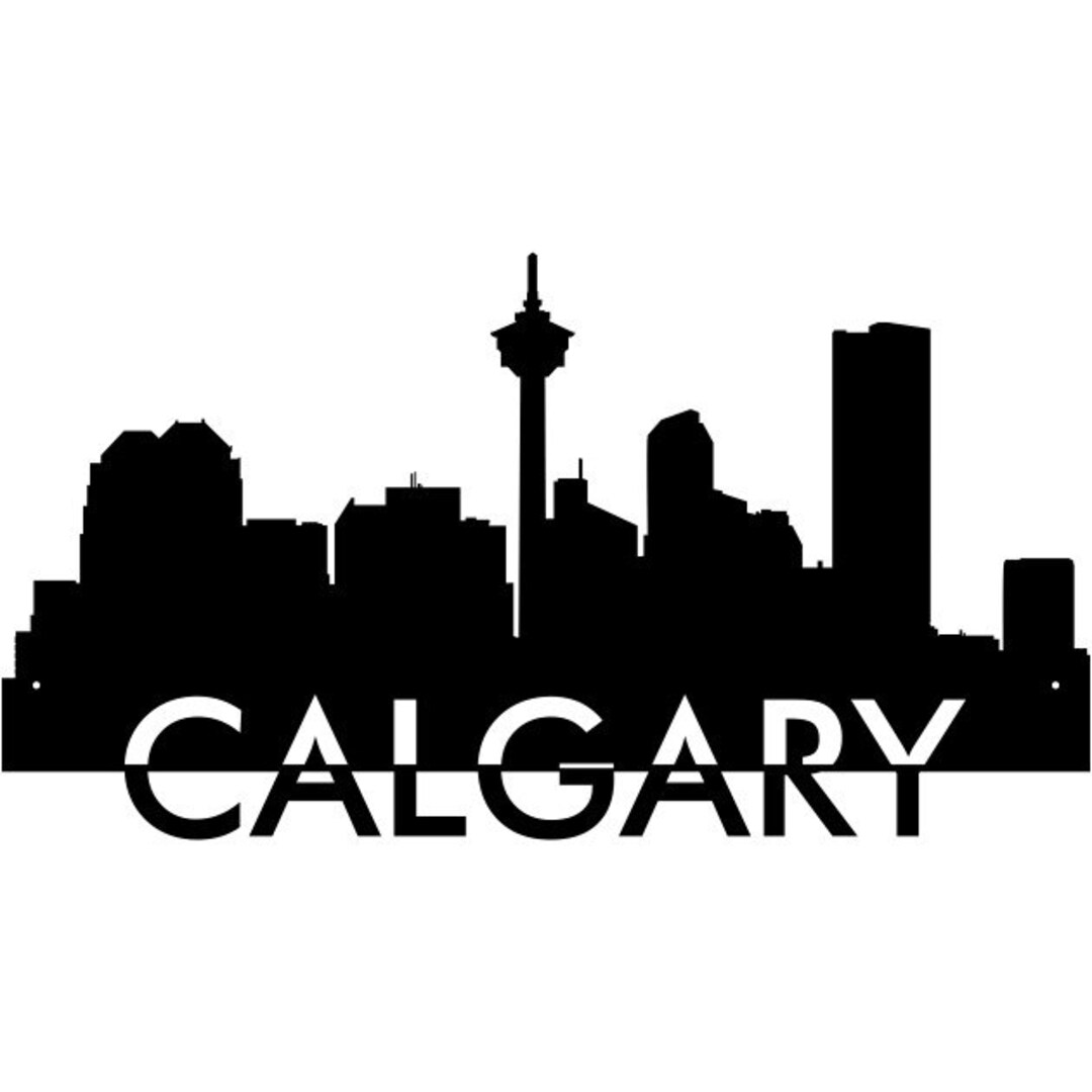 Calgary skyline metal wall art canada city wall art city skyline art