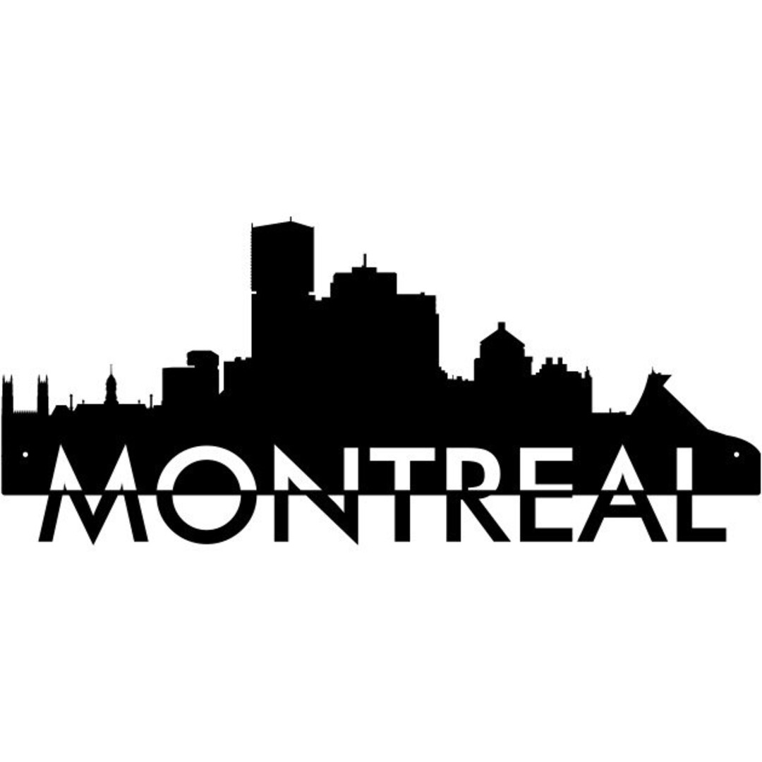 Montreal Skyline Metal Wall Art, Trendy City Wall Art, Skyline Art
