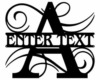 Custom Split Letter Metal Monogram | Personalized Wall Decor